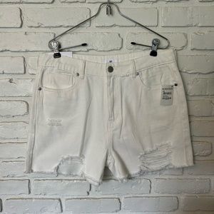 NWT BP High-rise White‎ Distressed Denim Jean Shorts Size 31 Nordstrom